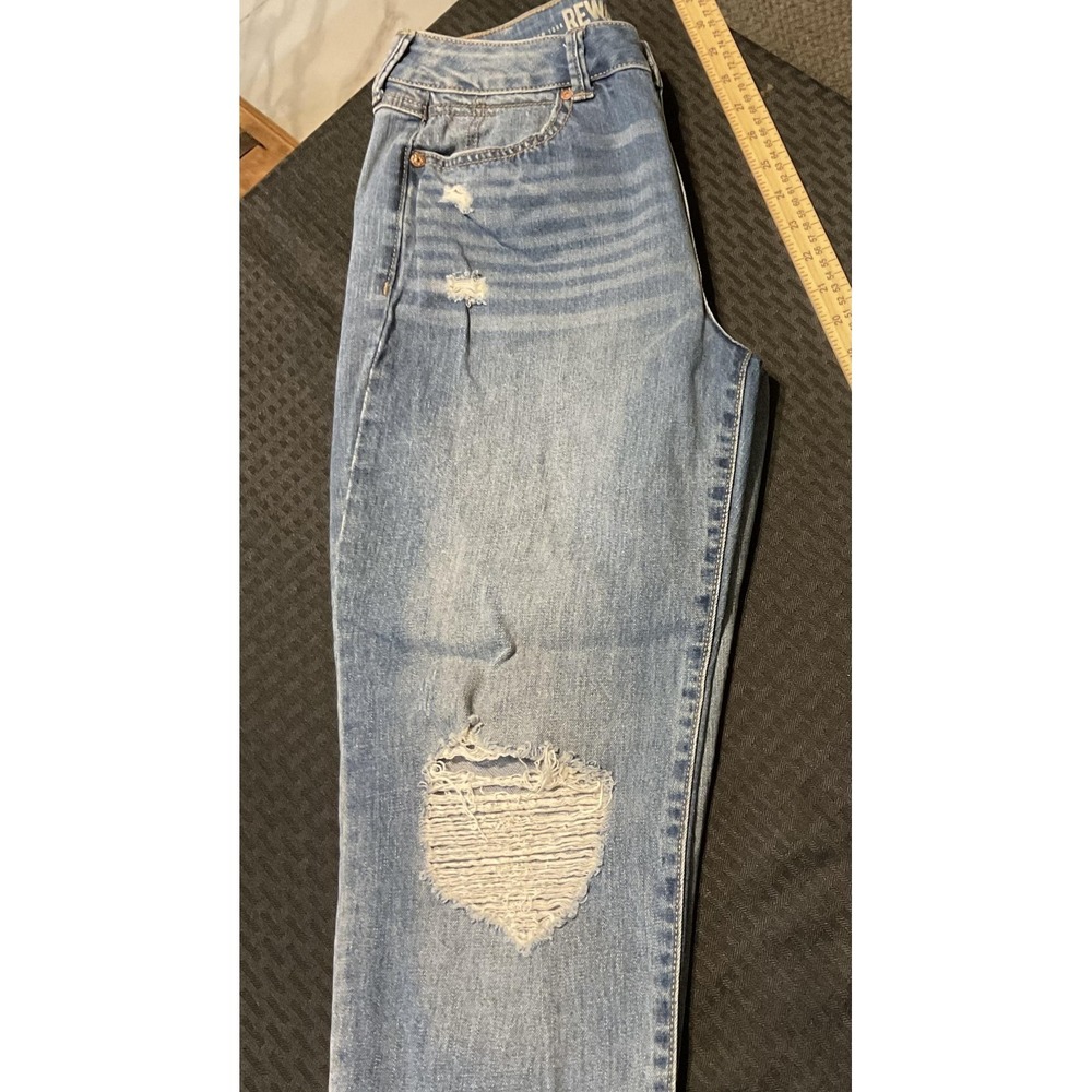 Rewash Jeans Womens 5/27 High Rise Mom Button Fly Distressed Vintage Reunion - Picture 11 of 13